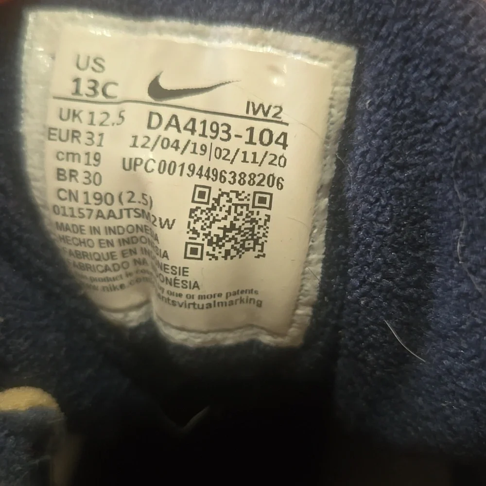 Nike Air More Uptempo 96 'Olympic'.  Kids Size 13c. - Picture 6 of 6